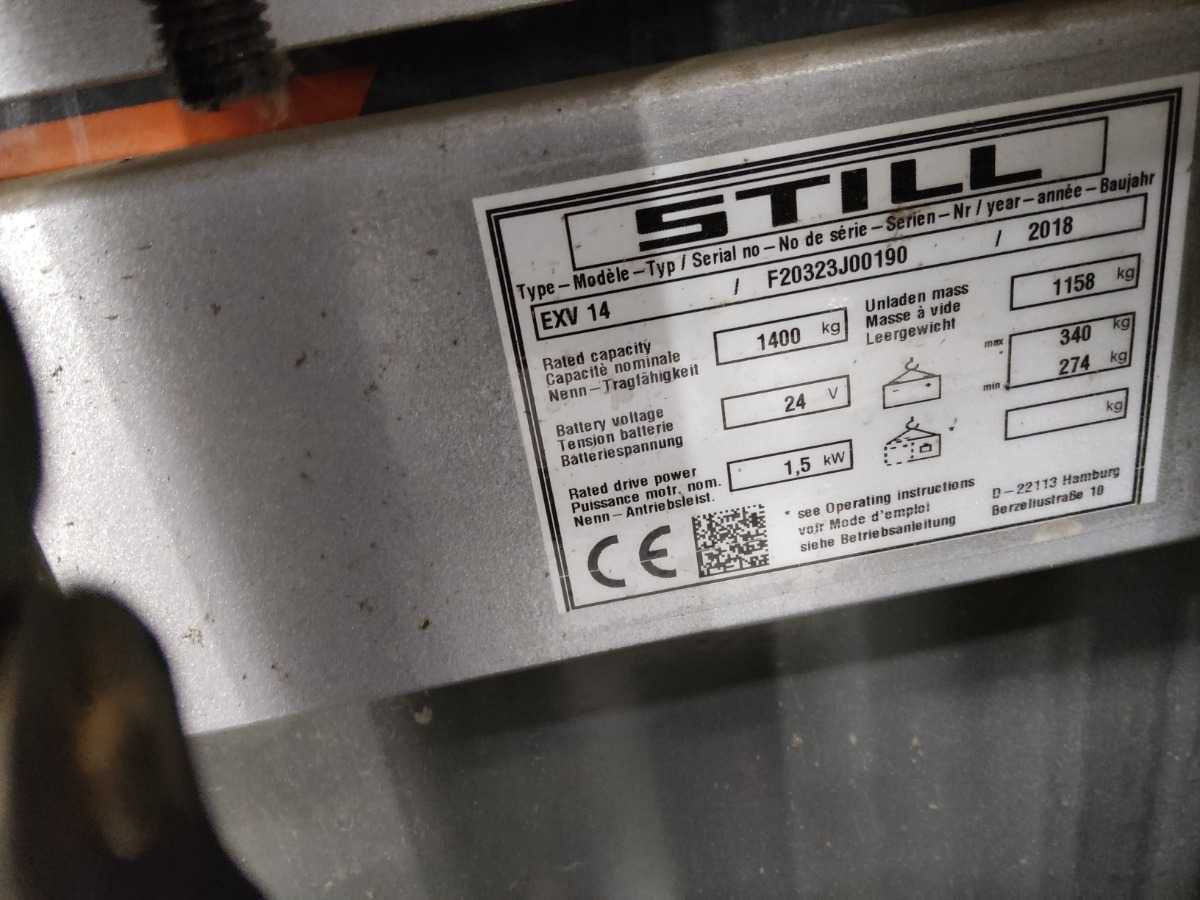 STILL EXV14 2018 STACKER - Heftruck: afbeelding 2 STILL EXV14 2018 STACKER - Heftruck: afbeelding 2