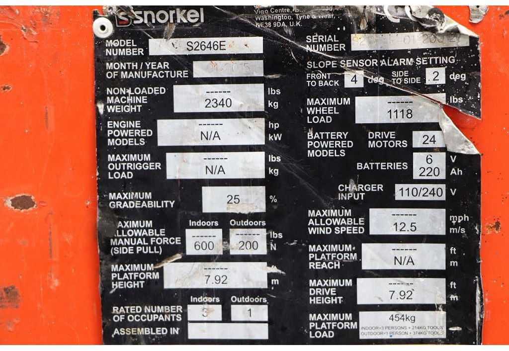 Snorkel S2646E - Hoogwerker: afbeelding 5 Snorkel S2646E - Hoogwerker: afbeelding 5