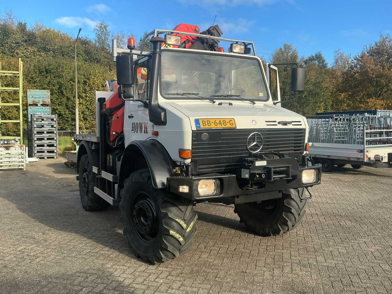 2002 MERCEDES-BENZ UNIMOG U2150L WITH PALFINGER PK 9501 CRANE AND AERIAL PLATFORM - Vrachtwagen: afbeelding 3 2002 MERCEDES-BENZ UNIMOG U2150L WITH PALFINGER PK 9501 CRANE AND AERIAL PLATFORM - Vrachtwagen: afbeelding 3