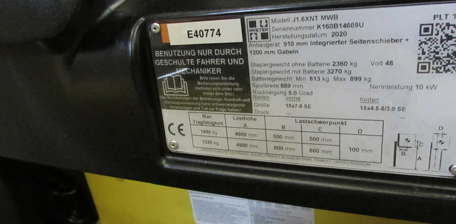 Hyster J 1.6 XNT (MWB) - Elektrische heftruck: afbeelding 4 Hyster J 1.6 XNT (MWB) - Elektrische heftruck: afbeelding 4