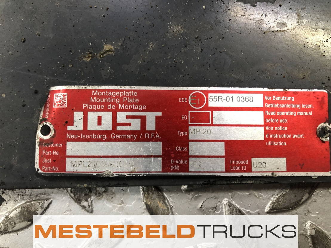 JOST Schotelplaat Jost 22 mm - Frame/ Chassis voor Vrachtwagen: afbeelding 2 JOST Schotelplaat Jost 22 mm - Frame/ Chassis voor Vrachtwagen: afbeelding 2