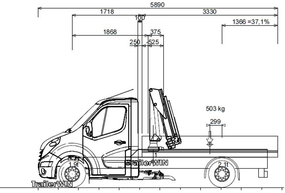 RENAULT Master L2H1 (neues Mod.) Alupritsche m. Kran - Bestelwagen open laadbak: afbeelding 3 RENAULT Master L2H1 (neues Mod.) Alupritsche m. Kran - Bestelwagen open laadbak: afbeelding 3