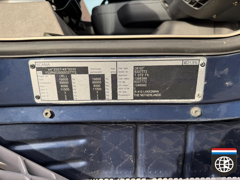 Trekker Scania R410 NIGHT A/C / 2X TANK / RETARDER / TUV: 06-26: afbeelding 20 Trekker Scania R410 NIGHT A/C / 2X TANK / RETARDER / TUV: 06-26: afbeelding 20