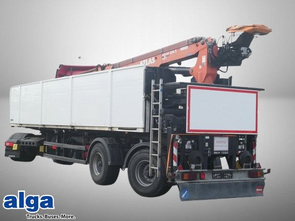 Langendorf SSH 20/25, Kalksandstein, Kran Atlas AK330.2V - Open bak met boorden oplegger: afbeelding 1 Langendorf SSH 20/25, Kalksandstein, Kran Atlas AK330.2V - Open bak met boorden oplegger: afbeelding 1