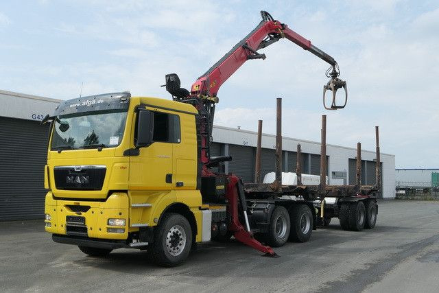 MAN 26.540 TGX 6x4, Kombizug, Huttner LNZK 20 - Houttransport, Kraanwagen: afbeelding 2 MAN 26.540 TGX 6x4, Kombizug, Huttner LNZK 20 - Houttransport, Kraanwagen: afbeelding 2