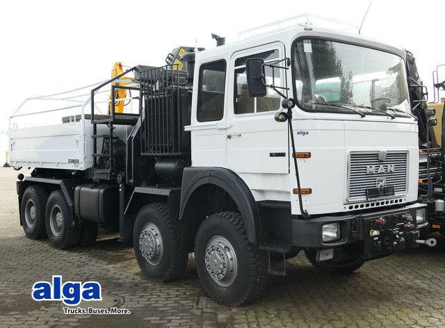 MAN 34.440 8x8, Allrad, Kran, 2x Seilwinde, 2x AHK - Vrachtwagen met open laadbak, Kraanwagen: afbeelding 1 MAN 34.440 8x8, Allrad, Kran, 2x Seilwinde, 2x AHK - Vrachtwagen met open laadbak, Kraanwagen: afbeelding 1