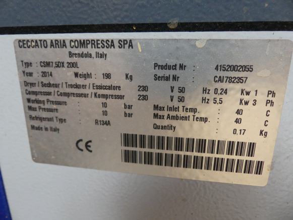 Compresseur avec assécheur CECCATO CSM 7.50 X 200L - Luchtcompressor: afbeelding 5 Compresseur avec assécheur CECCATO CSM 7.50 X 200L - Luchtcompressor: afbeelding 5