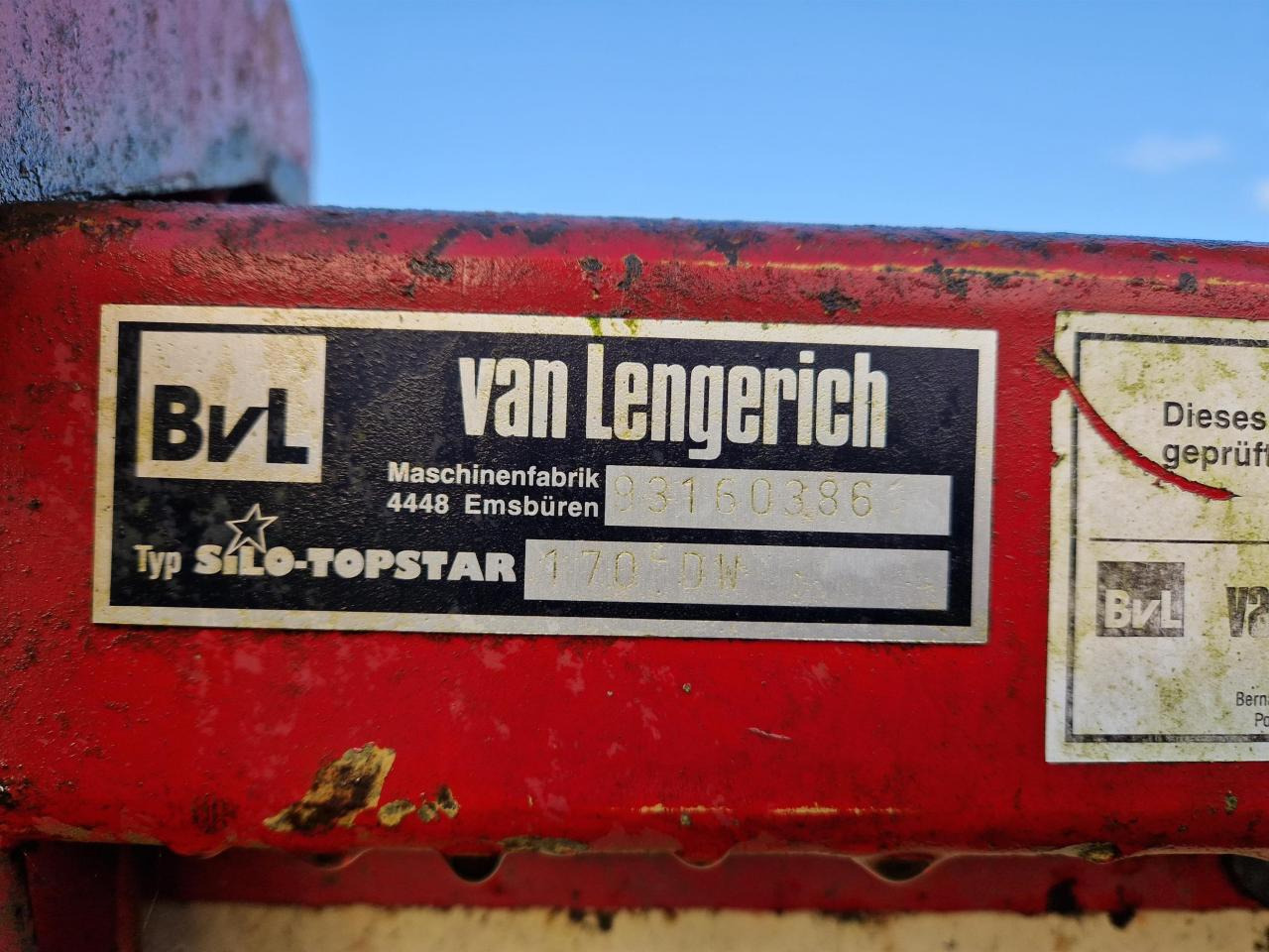 BVL - van Lengerich Topstar 170 DW - Veeteelt materiaal: afbeelding 3 BVL - van Lengerich Topstar 170 DW - Veeteelt materiaal: afbeelding 3