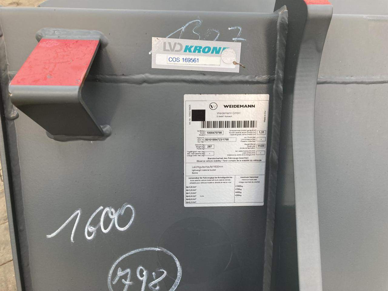 Kramer 1600 mm - Bak: afbeelding 5 Kramer 1600 mm - Bak: afbeelding 5