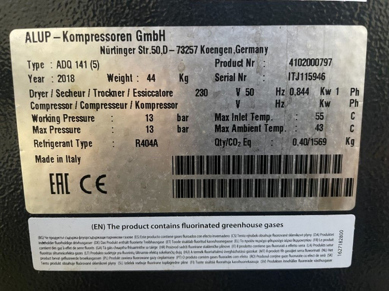 Alup ADQ 141 luchtdroger 2.350 L/min. 14 Bar - Luchtcompressor: afbeelding 4 Alup ADQ 141 luchtdroger 2.350 L/min. 14 Bar - Luchtcompressor: afbeelding 4