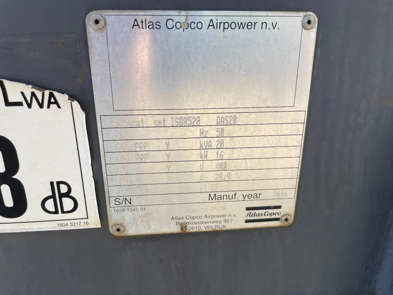 Atlas-Copco QAS 20 Kubota mobiele 20 kVA Silent Rental generatorrset Stage 3A - Industrie generator: afbeelding 5 Atlas-Copco QAS 20 Kubota mobiele 20 kVA Silent Rental generatorrset Stage 3A - Industrie generator: afbeelding 5