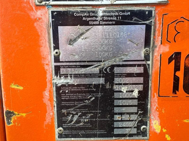 Compair C100 Mercedes OM 364 A 10.5 m3 / min 77 kW 7 Bar Silent Diesel Compressor - Luchtcompressor: afbeelding 3 Compair C100 Mercedes OM 364 A 10.5 m3 / min 77 kW 7 Bar Silent Diesel Compressor - Luchtcompressor: afbeelding 3