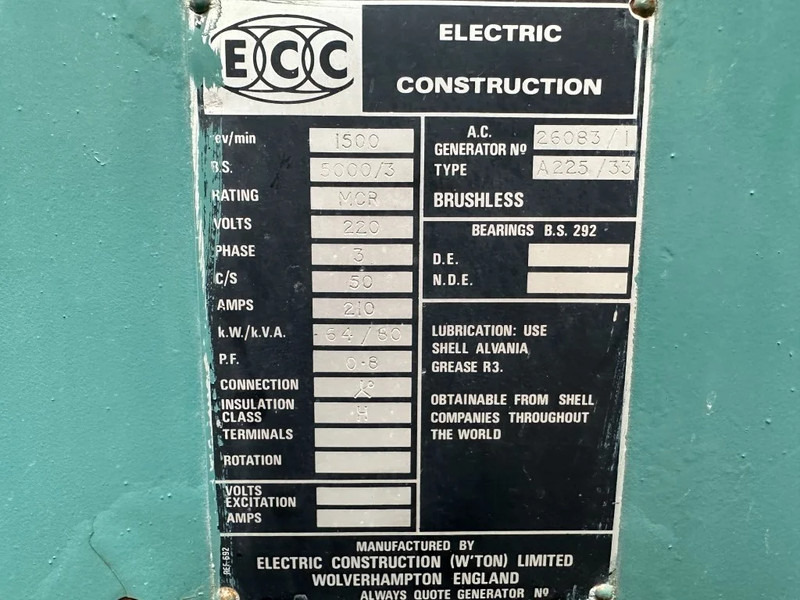 Industrie generator Dorman 6DAT 80 kVA generatorset ex Emergency 24 hours Noodstroom Aggregaat: afbeelding 6