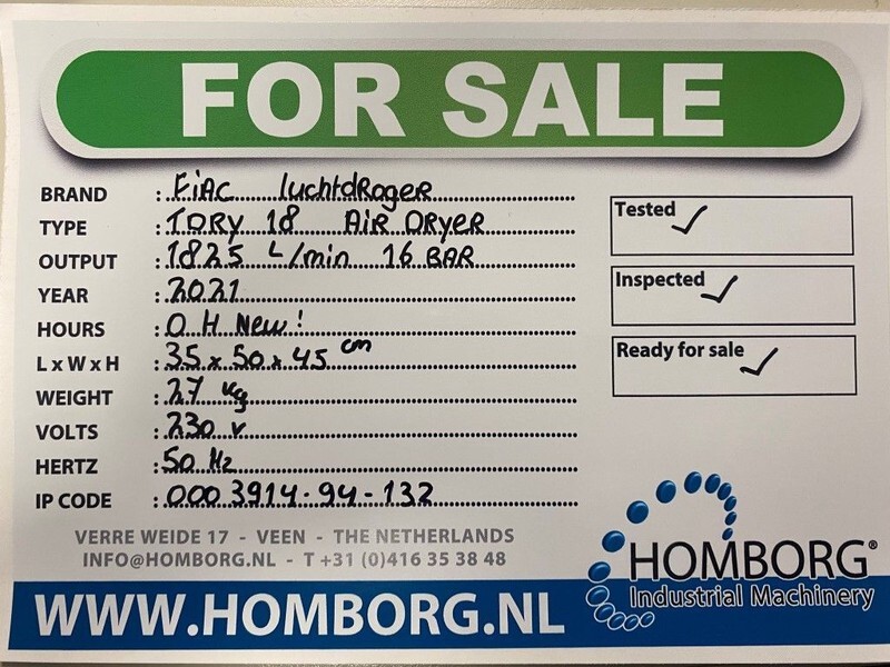 Fiac TDRY 18 TDRY 18 luchtdroger 1825 L / min 16 Bar Air Dryer - Luchtcompressor: afbeelding 2 Fiac TDRY 18 TDRY 18 luchtdroger 1825 L / min 16 Bar Air Dryer - Luchtcompressor: afbeelding 2