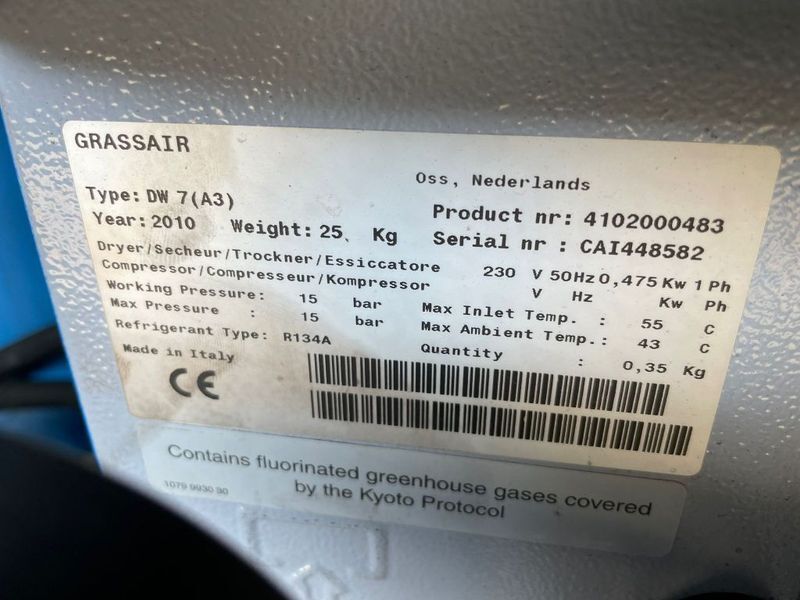 Grassair DW 7 Luchtdroger, 1200 L / min. 15 Bar Air Dryer - Luchtcompressor: afbeelding 3 Grassair DW 7 Luchtdroger, 1200 L / min. 15 Bar Air Dryer - Luchtcompressor: afbeelding 3