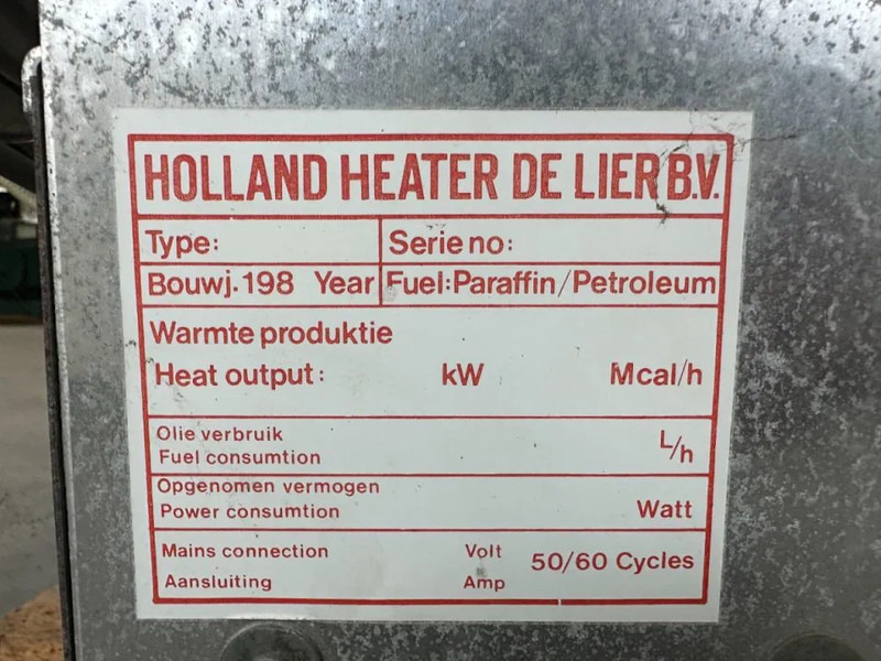 Holland Holland Heater HHO 10 Kachel 100 kW Diesel Heater - Bouwkachel: afbeelding 4 Holland Holland Heater HHO 10 Kachel 100 kW Diesel Heater - Bouwkachel: afbeelding 4