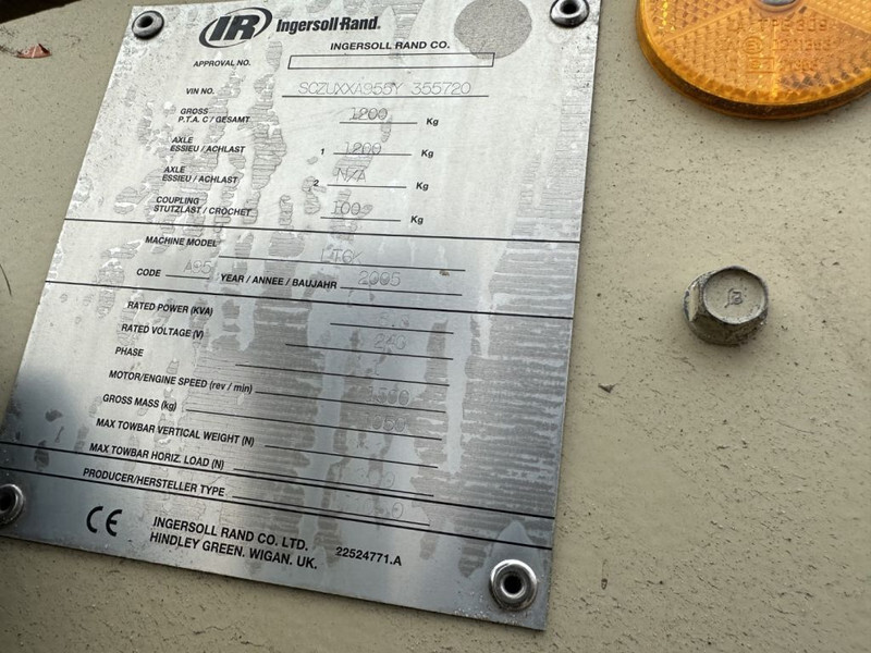 Ingersoll Rand LT6K Kubota 6 kVA Mobiele Lichtmast Aggregaat Light Tower - Lichtmast: afbeelding 4 Ingersoll Rand LT6K Kubota 6 kVA Mobiele Lichtmast Aggregaat Light Tower - Lichtmast: afbeelding 4