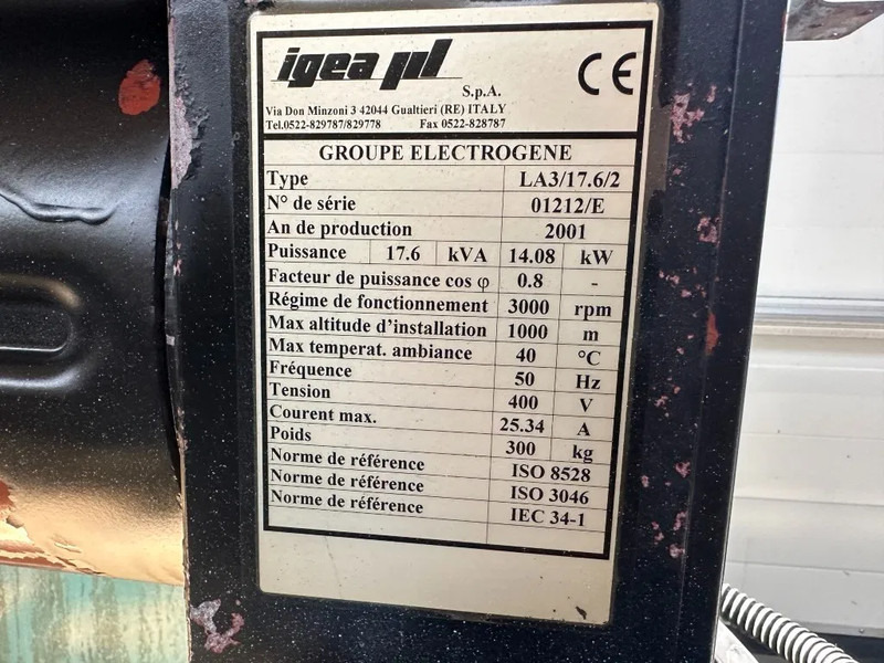 Industrie generator Lombardini 9LD 561-2 Mecc Alte Spa 16 kVA generatorset: afbeelding 5