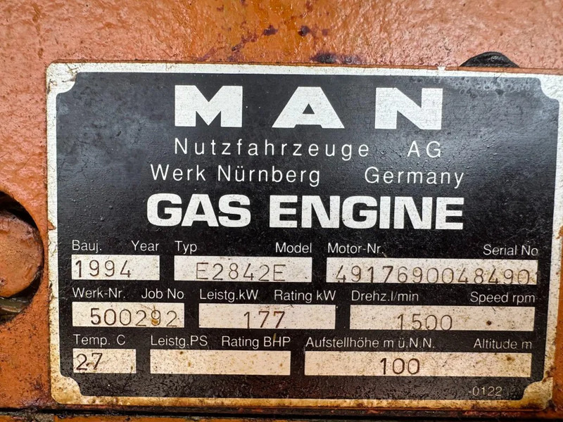 MAN E2842E Stamford 295 kVA gas WKK generatorset good condition ! - Industrie generator: afbeelding 3 MAN E2842E Stamford 295 kVA gas WKK generatorset good condition ! - Industrie generator: afbeelding 3