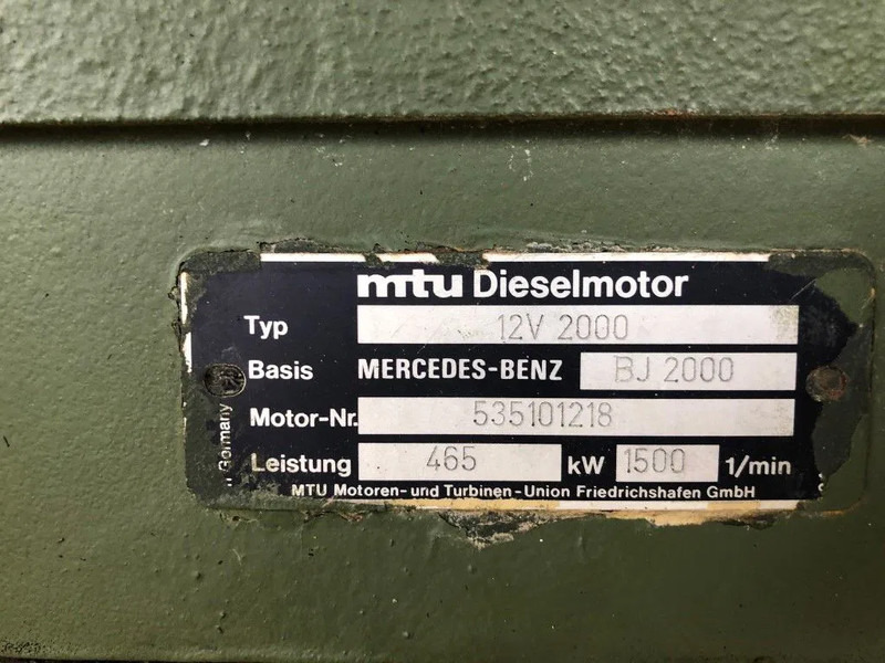 MTU 12V 2000 633 PK 12V 2000 633 PK Diesel Engine - Motor: afbeelding 3 MTU 12V 2000 633 PK 12V 2000 633 PK Diesel Engine - Motor: afbeelding 3