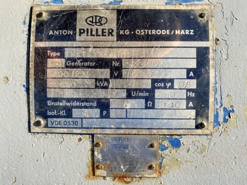 Industrie generator MWM TBRHS 518 V16 Anton Piller 670 kVA generatorset ex emergency: afbeelding 11