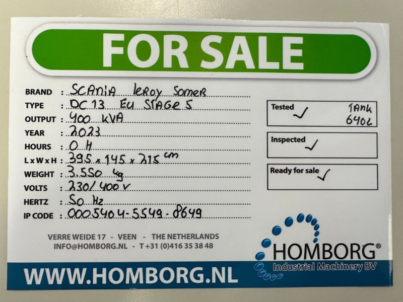 Nieuw Industrie generator Scania DC13 Leroy Somer 400 kVA Silent generatorset New ! EU Stage 5 ! Stage V: afbeelding 10