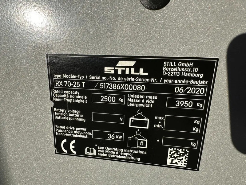 Still RX70-25 T 2.5 ton Duplex Sideshift LPG Heftruck 2020 - LPG heftruck: afbeelding 4 Still RX70-25 T 2.5 ton Duplex Sideshift LPG Heftruck 2020 - LPG heftruck: afbeelding 4