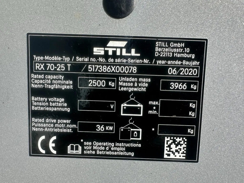 Still RX70-25 T 2.5 ton Duplex Sideshift LPG Heftruck 2020 - LPG heftruck: afbeelding 3 Still RX70-25 T 2.5 ton Duplex Sideshift LPG Heftruck 2020 - LPG heftruck: afbeelding 3