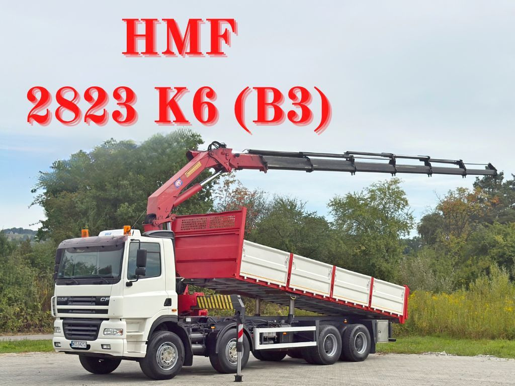 DAF CF 85.380 * HMF 2823 K6 (B3) + FUNK * 8x4 * TOP - Kraanwagen: afbeelding 1 DAF CF 85.380 * HMF 2823 K6 (B3) + FUNK * 8x4 * TOP - Kraanwagen: afbeelding 1