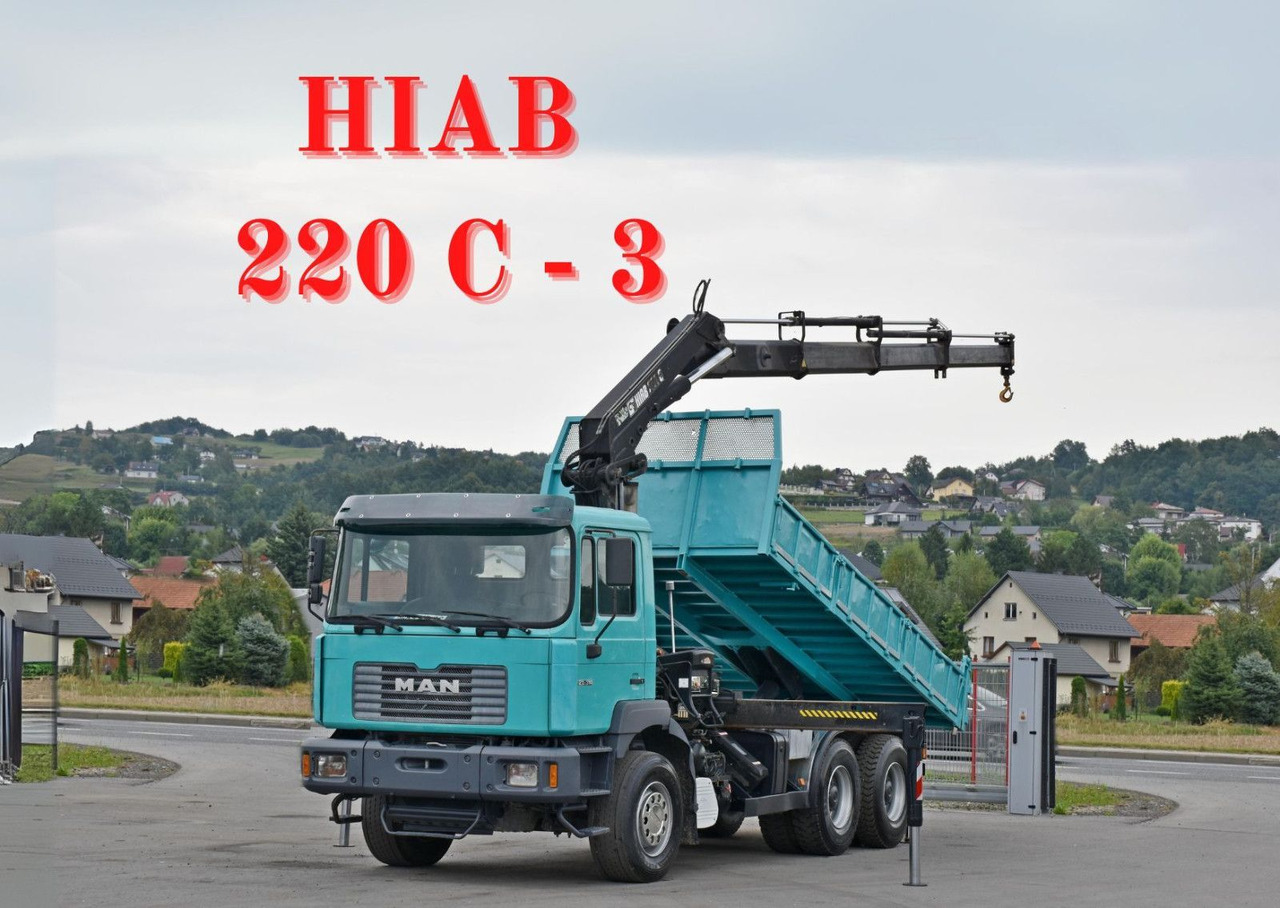 MAN 27-314 * HIAB 220 C - 3 + FUNK * 6x4 - Kipper vrachtwagen, Kraanwagen: afbeelding 1 MAN 27-314 * HIAB 220 C - 3 + FUNK * 6x4 - Kipper vrachtwagen, Kraanwagen: afbeelding 1