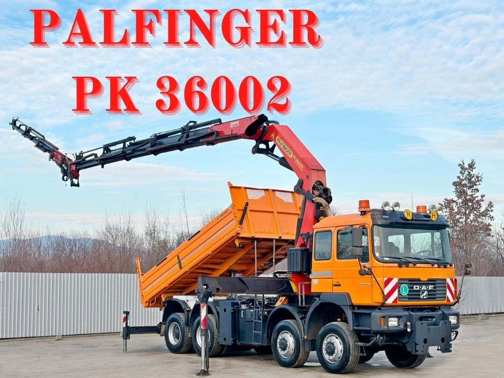 MAN 35.414 * PALFINGER PK 36002 +FUNK / 8x6 - Kipper vrachtwagen, Kraanwagen: afbeelding 1 MAN 35.414 * PALFINGER PK 36002 +FUNK / 8x6 - Kipper vrachtwagen, Kraanwagen: afbeelding 1