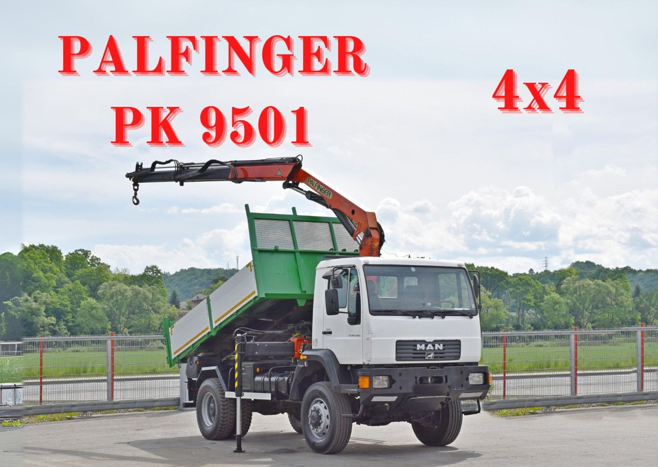 MAN LE 18.280 Kipper 3,70 m + PK 9501 /4x4 - Kipper vrachtwagen, Kraanwagen: afbeelding 1 MAN LE 18.280 Kipper 3,70 m + PK 9501 /4x4 - Kipper vrachtwagen, Kraanwagen: afbeelding 1