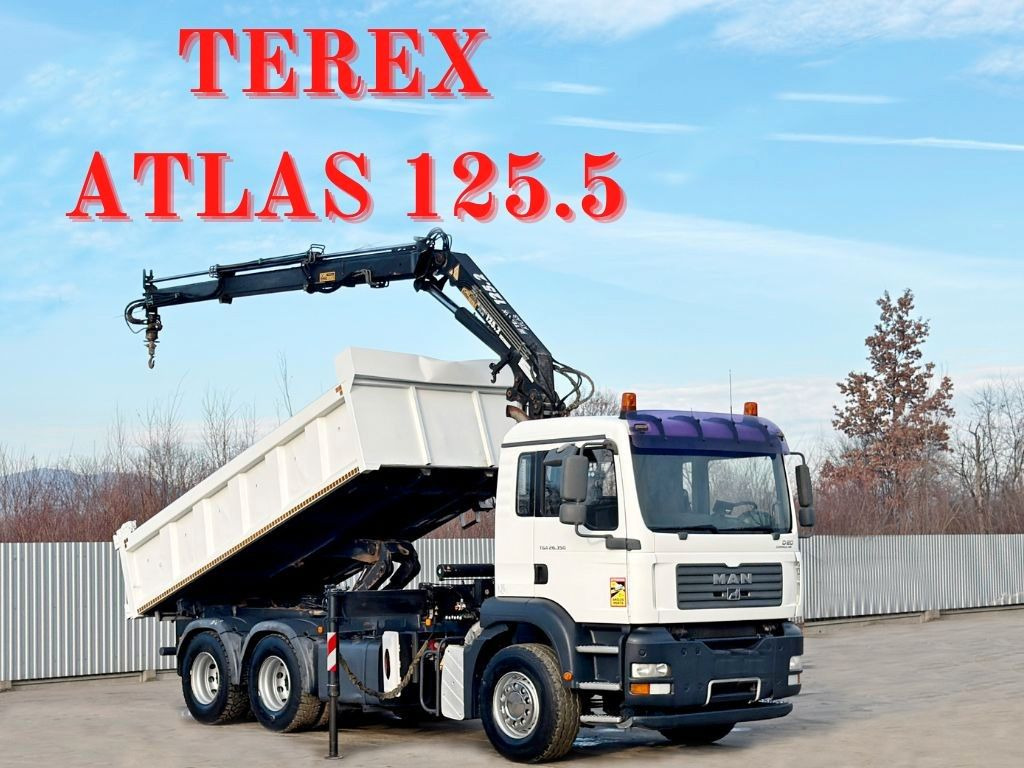 MAN TGA 26.350 * KIPPER 4,90m + TEREX ATLAS * 6x4 * - Kipper vrachtwagen, Kraanwagen: afbeelding 1 MAN TGA 26.350 * KIPPER 4,90m + TEREX ATLAS * 6x4 * - Kipper vrachtwagen, Kraanwagen: afbeelding 1