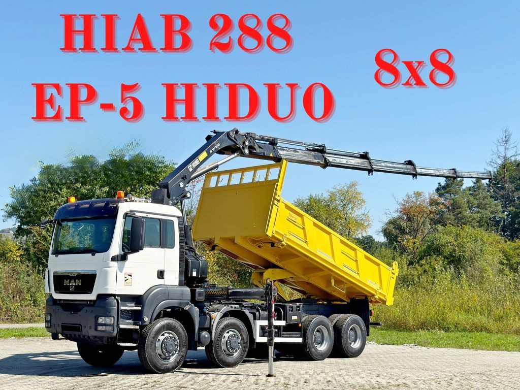 MAN TGS 32.510 * HIAB 288 EP - 5HIDUO/ FUNK * 8x8 - Kipper vrachtwagen, Kraanwagen: afbeelding 1 MAN TGS 32.510 * HIAB 288 EP - 5HIDUO/ FUNK * 8x8 - Kipper vrachtwagen, Kraanwagen: afbeelding 1