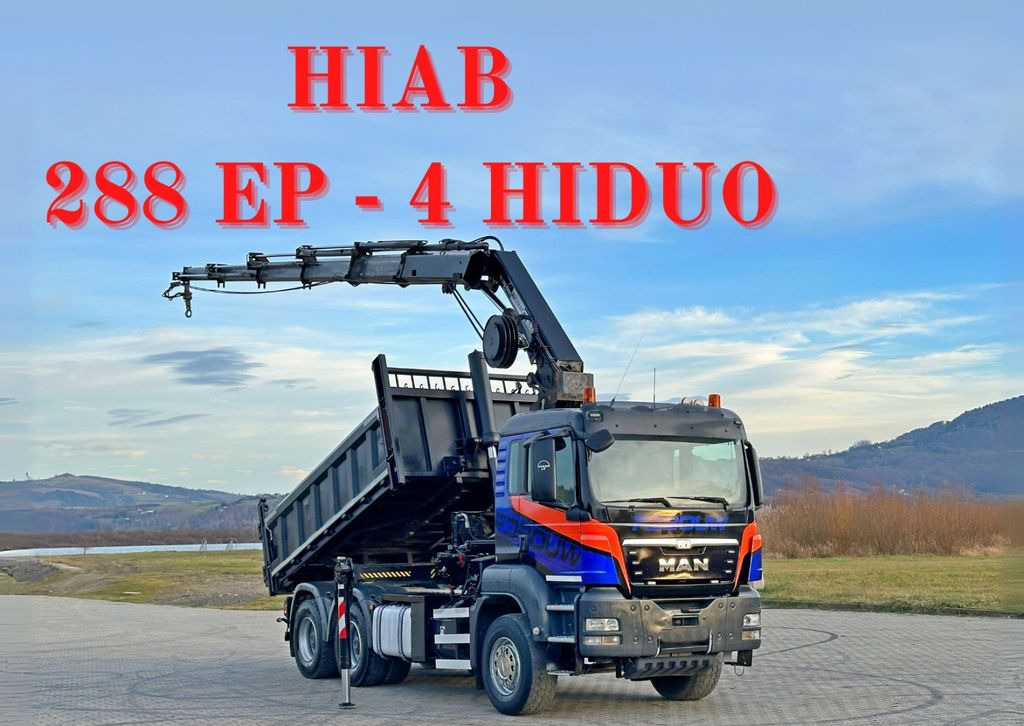 MAN TGS 33.480 * HIAB 288 EP - 4 HIDUO/ FUNK * 6x4 - Kipper vrachtwagen, Kraanwagen: afbeelding 1 MAN TGS 33.480 * HIAB 288 EP - 4 HIDUO/ FUNK * 6x4 - Kipper vrachtwagen, Kraanwagen: afbeelding 1