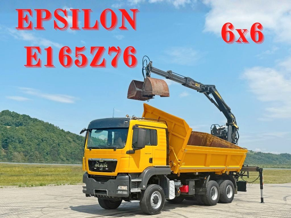 MAN TGS 33.480*KIPPER 5,10m * EPSILON E165Z76* 6x6 MAN TGS 33.480*KIPPER 5,10m * EPSILON E165Z76* 6x6 - Kraanwagen, Kipper vrachtwagen: afbeelding 1 MAN TGS 33.480*KIPPER 5,10m * EPSILON E165Z76* 6x6 MAN TGS 33.480*KIPPER 5,10m * EPSILON E165Z76* 6x6 - Kraanwagen, Kipper vrachtwagen: afbeelding 1
