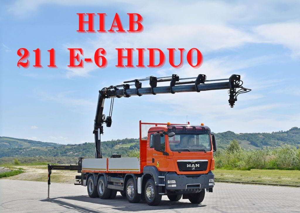 MAN TGS 35.440 * HIAB 211 E-6 HIDUO +FUNK / 8x4 - Kraanwagen, Vrachtwagen met open laadbak: afbeelding 1 MAN TGS 35.440 * HIAB 211 E-6 HIDUO +FUNK / 8x4 - Kraanwagen, Vrachtwagen met open laadbak: afbeelding 1