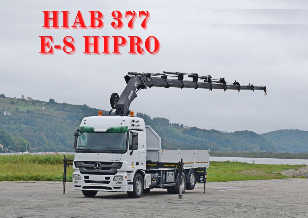 Mercedes-Benz ACTROS 2544 * HIAB 377 E - 8 HIPRO + FUNK* TOP - Kraanwagen, Vrachtwagen met open laadbak: afbeelding 1 Mercedes-Benz ACTROS 2544 * HIAB 377 E - 8 HIPRO + FUNK* TOP - Kraanwagen, Vrachtwagen met open laadbak: afbeelding 1