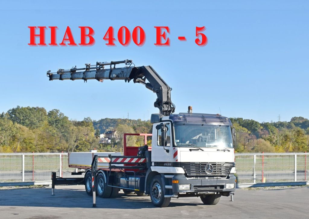 Mercedes-Benz ACTROS 2635 Pritsche 6,40m + HIAB 400 E-5 + FUNK Mercedes-Benz ACTROS 2635 Pritsche 6,40m + HIAB 400 E-5 + FUNK - Kraanwagen: afbeelding 1 Mercedes-Benz ACTROS 2635 Pritsche 6,40m + HIAB 400 E-5 + FUNK Mercedes-Benz ACTROS 2635 Pritsche 6,40m + HIAB 400 E-5 + FUNK - Kraanwagen: afbeelding 1