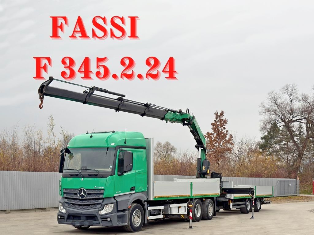 Mercedes-Benz ACTROS 264 * FASSI F 345.24 + FUNK + Anhänger - Kraanwagen: afbeelding 1 Mercedes-Benz ACTROS 264 * FASSI F 345.24 + FUNK + Anhänger - Kraanwagen: afbeelding 1