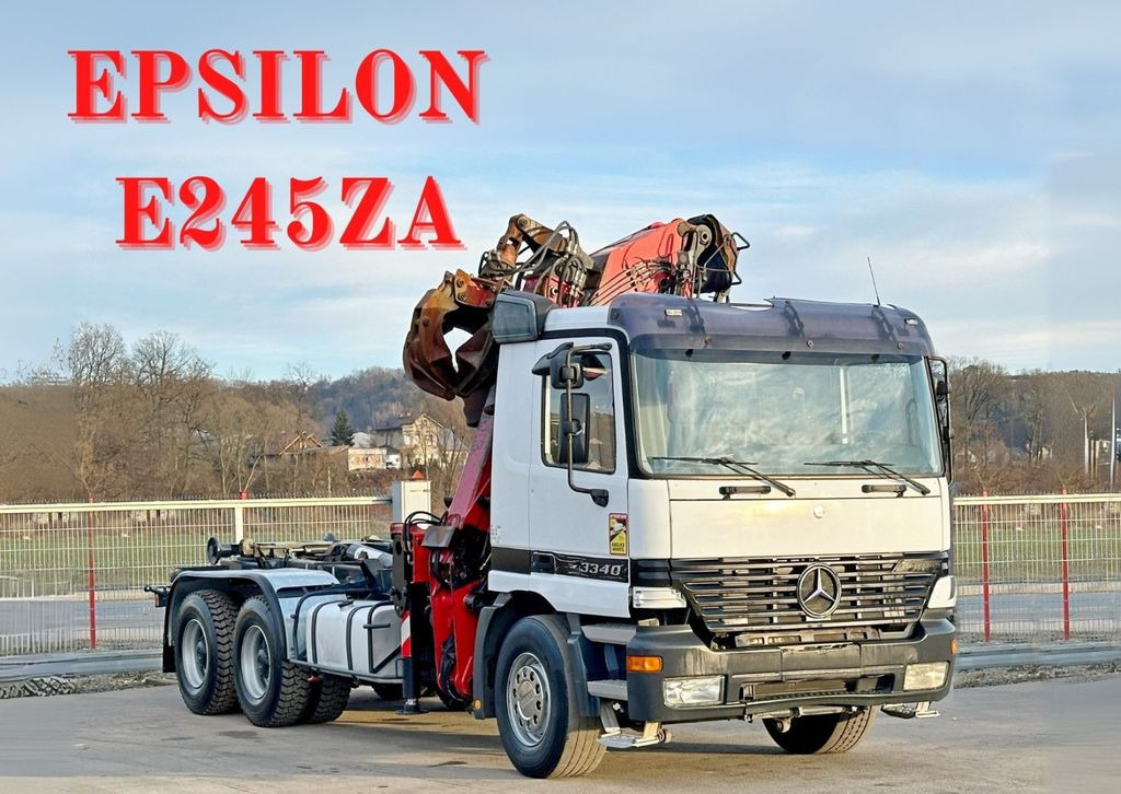 Mercedes-Benz ACTROS 3340 * ABROLLKIPPER * EPSILON E245ZA /6x4 - Haakarmsysteem vrachtwagen, Kraanwagen: afbeelding 1 Mercedes-Benz ACTROS 3340 * ABROLLKIPPER * EPSILON E245ZA /6x4 - Haakarmsysteem vrachtwagen, Kraanwagen: afbeelding 1