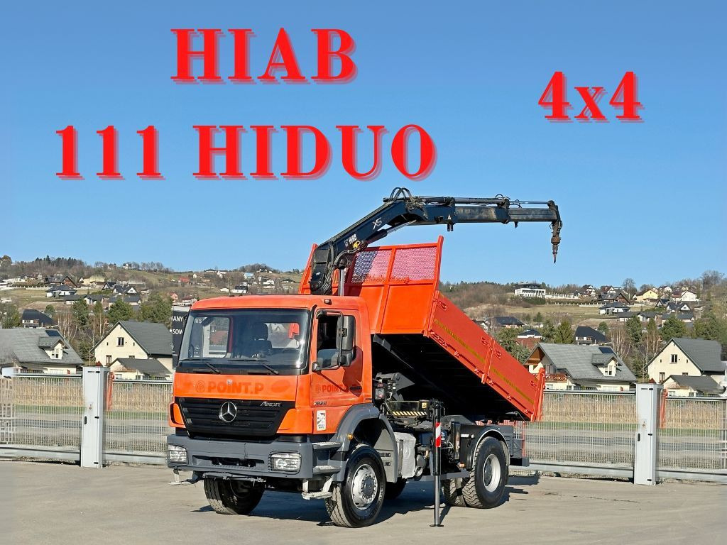 Mercedes-Benz AXOR 1829 * HIAB 1111 HIDUO + FUNK * TOP * 4x4 - Kraanwagen: afbeelding 1 Mercedes-Benz AXOR 1829 * HIAB 1111 HIDUO + FUNK * TOP * 4x4 - Kraanwagen: afbeelding 1