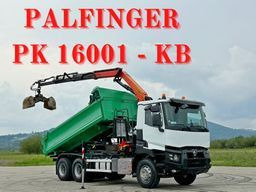 Renault C 430 *KIPPER 5,10 m + PK 16001 - K B* 6x4 - Kipper vrachtwagen, Kraanwagen: afbeelding 1 Renault C 430 *KIPPER 5,10 m + PK 16001 - K B* 6x4 - Kipper vrachtwagen, Kraanwagen: afbeelding 1