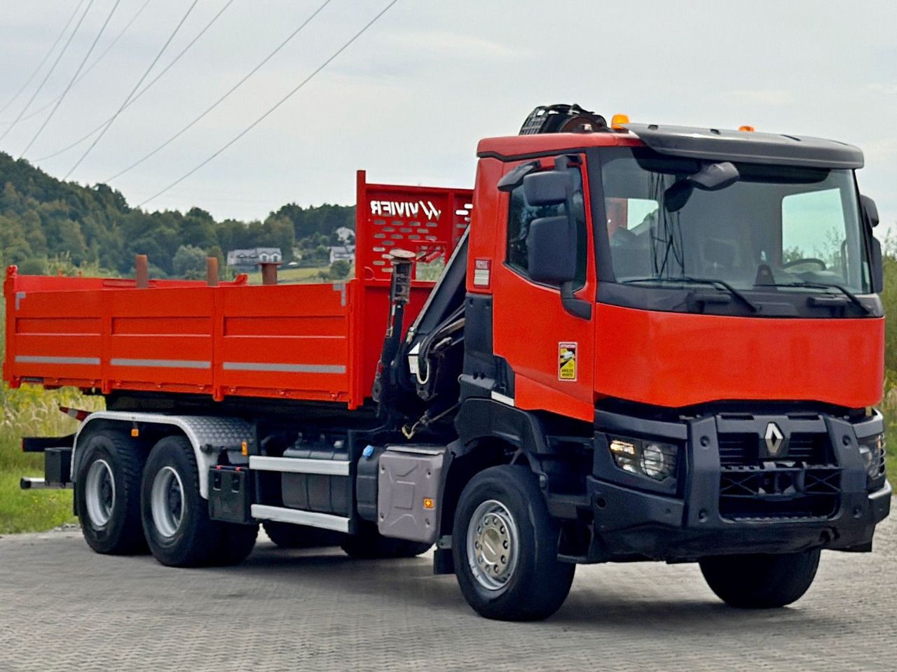 Renault K 380 * HIAB 144 BS - 3 HIDUO + FUNK * 6x4 * TOP - Kipper vrachtwagen, Kraanwagen: afbeelding 3 Renault K 380 * HIAB 144 BS - 3 HIDUO + FUNK * 6x4 * TOP - Kipper vrachtwagen, Kraanwagen: afbeelding 3