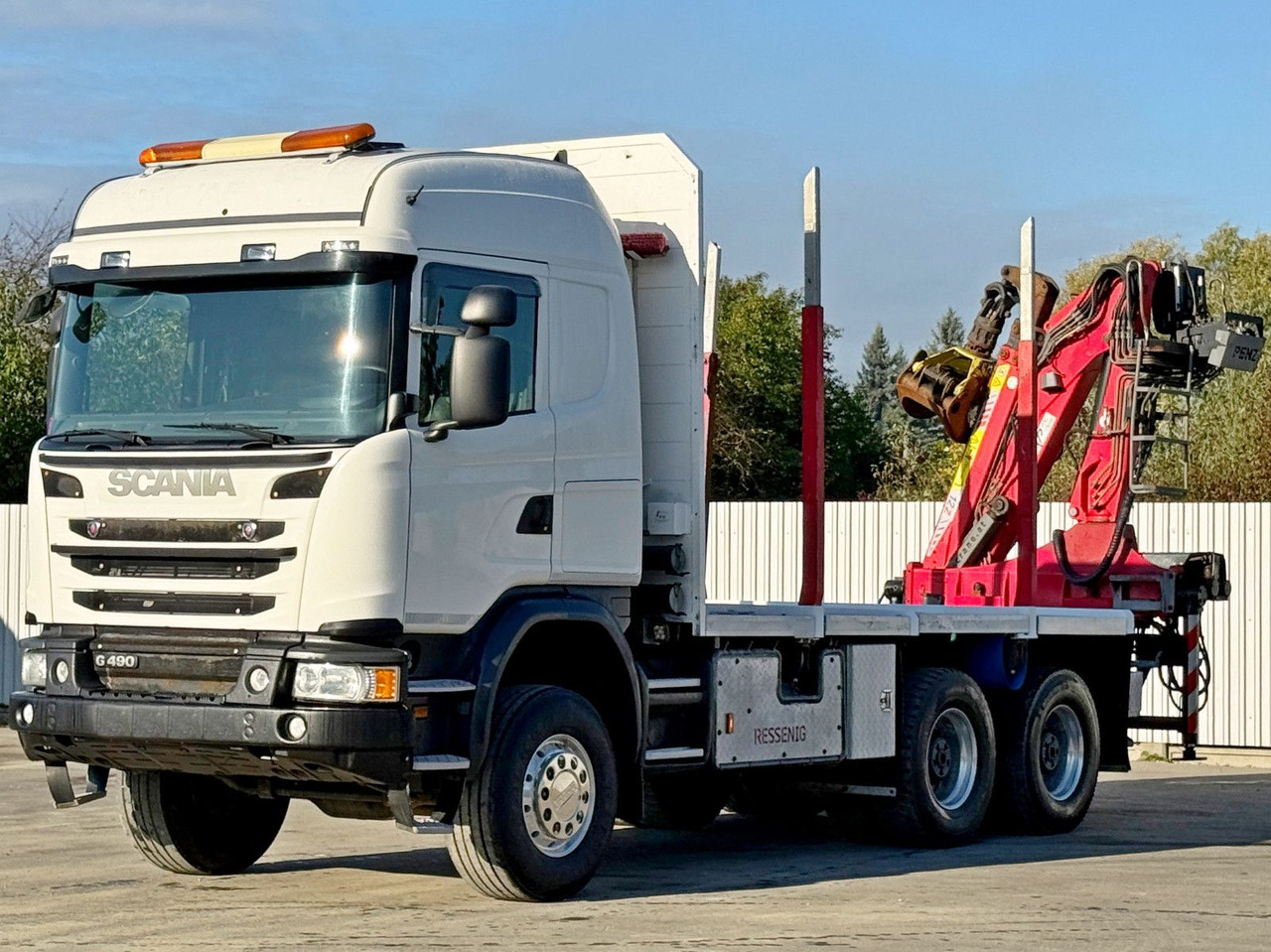 Scania G490* HOLZTRANSPORTER * PENZ 12Z8.70* 6x6 - Houttransport, Kraanwagen: afbeelding 4 Scania G490* HOLZTRANSPORTER * PENZ 12Z8.70* 6x6 - Houttransport, Kraanwagen: afbeelding 4