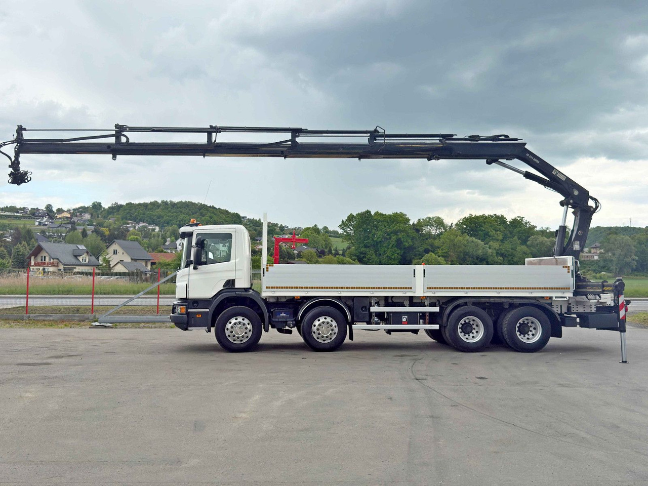 Scania P 410*PLATFORM 7,00m*HIAB 244 E-5 HIPRO+FUNK/8x4 Scania P 410*PRITSCHE 7,00m*HIAB 244 E-5 HIPRO+FUNK/8x4 - Kraanwagen, Vrachtwagen met open laadbak: afbeelding 5 Scania P 410*PLATFORM 7,00m*HIAB 244 E-5 HIPRO+FUNK/8x4 Scania P 410*PRITSCHE 7,00m*HIAB 244 E-5 HIPRO+FUNK/8x4 - Kraanwagen, Vrachtwagen met open laadbak: afbeelding 5