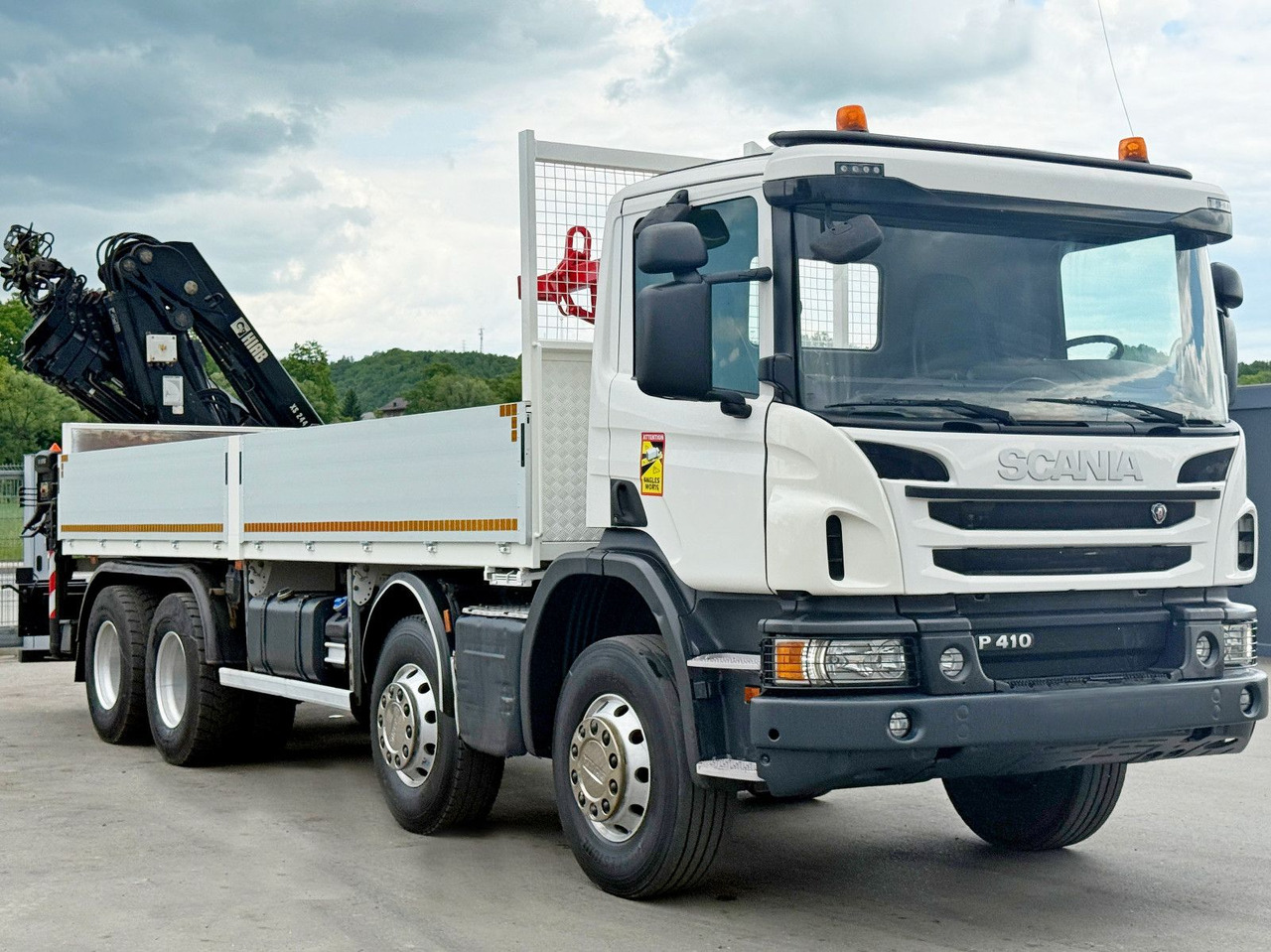 Scania P 410*PLATFORM 7,00m*HIAB 244 E-5 HIPRO+FUNK/8x4 Scania P 410*PRITSCHE 7,00m*HIAB 244 E-5 HIPRO+FUNK/8x4 - Kraanwagen, Vrachtwagen met open laadbak: afbeelding 3 Scania P 410*PLATFORM 7,00m*HIAB 244 E-5 HIPRO+FUNK/8x4 Scania P 410*PRITSCHE 7,00m*HIAB 244 E-5 HIPRO+FUNK/8x4 - Kraanwagen, Vrachtwagen met open laadbak: afbeelding 3