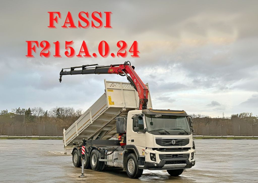 Volvo FMX 450 Kipper 6,50m*FASSI F215A.0.24 + FUNK*8x4 - Kipper vrachtwagen: afbeelding 1 Volvo FMX 450 Kipper 6,50m*FASSI F215A.0.24 + FUNK*8x4 - Kipper vrachtwagen: afbeelding 1