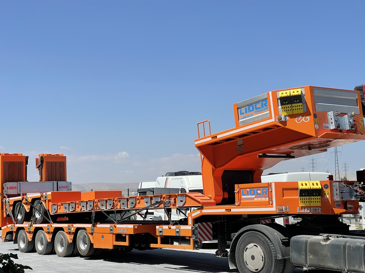 Nieuw Dieplader oplegger voor het vervoer van zwaar materieel LIDER 2025 MODEL NEW LOWBOY TRAILER FROM MANUFACTURER: afbeelding 8