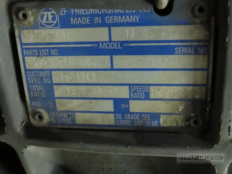 DAF Gearbox & Clutch Parts Versnellingsbak 12AS2131TD DAF - Versnellingsbak voor Vrachtwagen: afbeelding 3 DAF Gearbox & Clutch Parts Versnellingsbak 12AS2131TD DAF - Versnellingsbak voor Vrachtwagen: afbeelding 3
